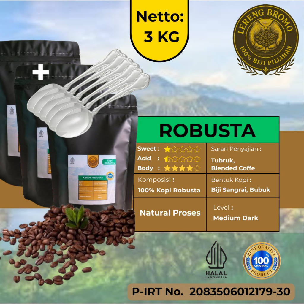 

Kopi Bubuk Robusta (Lerang Gunung Bromo)