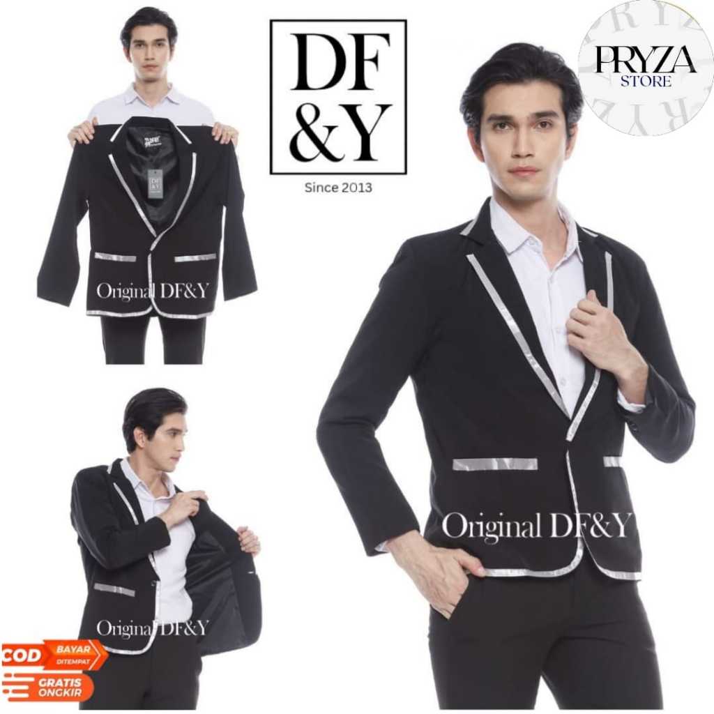 BEST DEALS PRYZA Jas Blazer Pria Casual PUTIH POLOS Original DF&Y / Jas Blazer Kerja Kantor Formal /