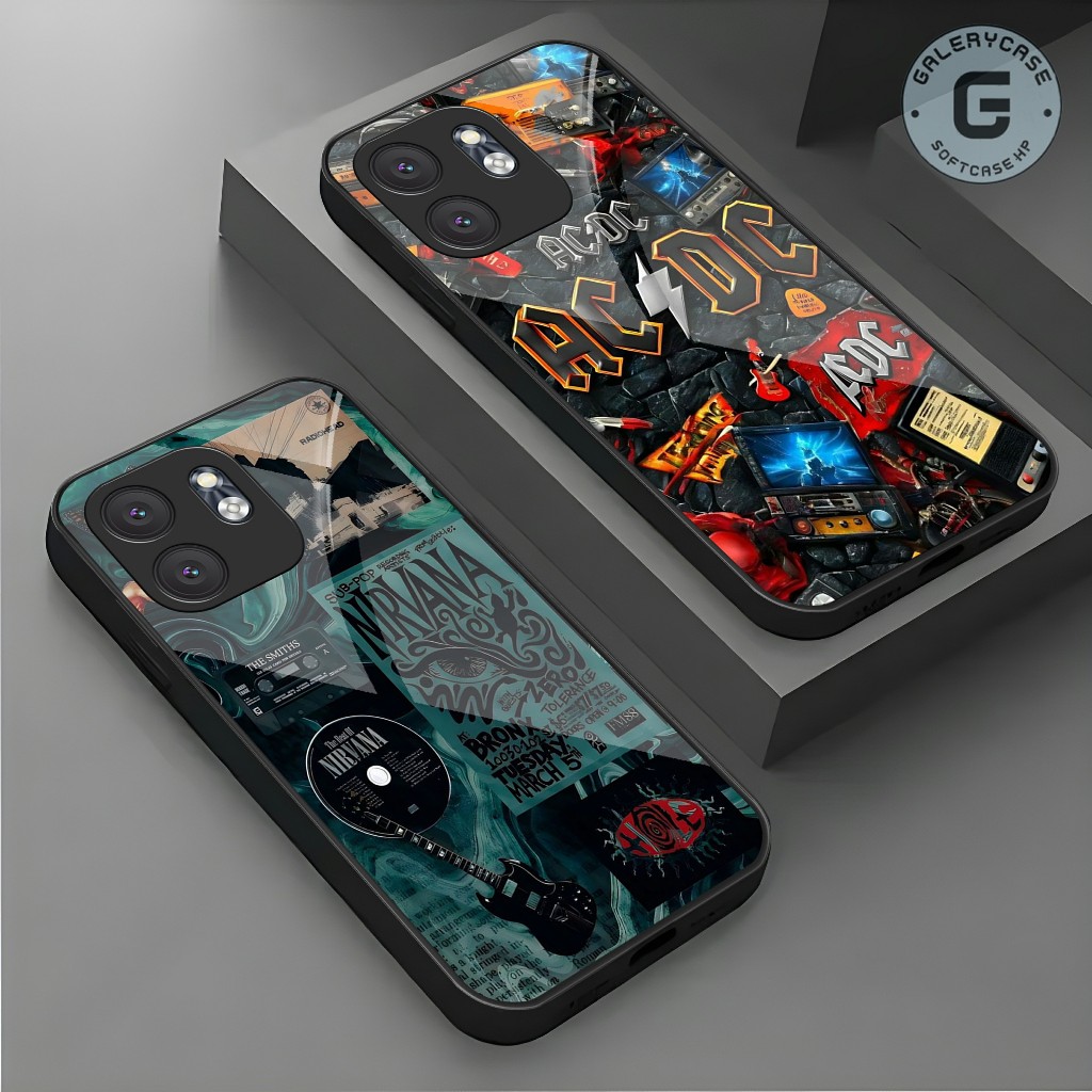 Casing hp INFINIX softcase glass case Handphone INFINIX - Pelindung Handphone - Aksesoris Handphone