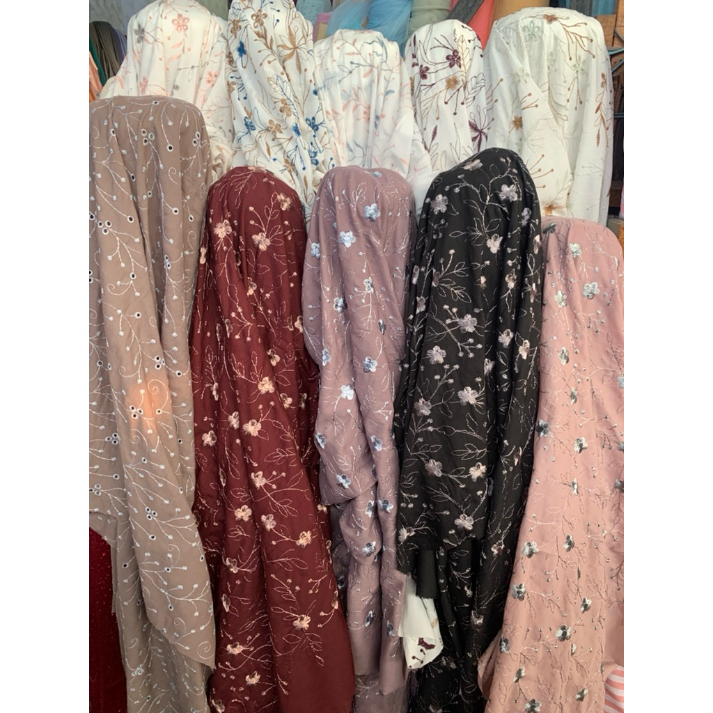 kain cotton holecut bordir - kain katun bordir import - kain katun bordir premium - kain katun