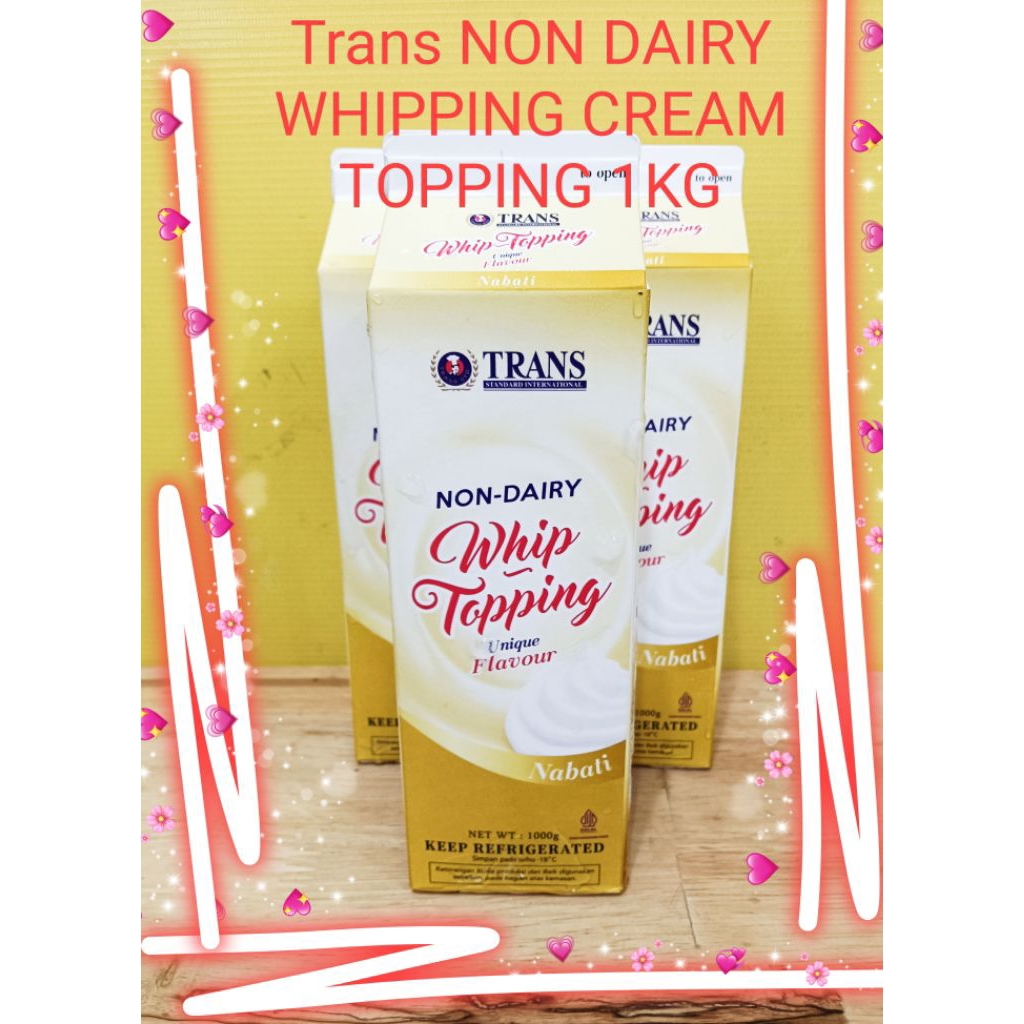 

WHIPPING CREAM TRANS NON DAIRY / WHIP TOPPING 1000GR