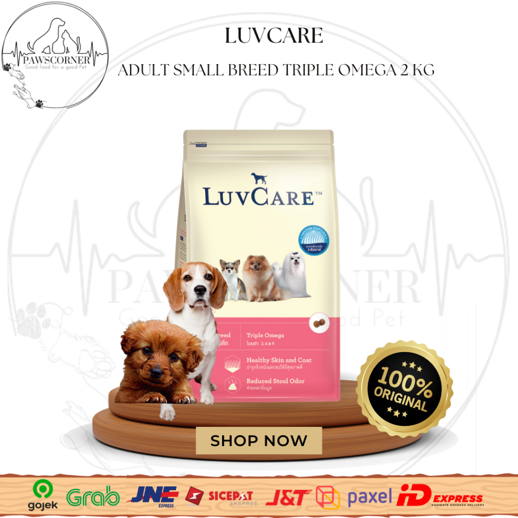 Dog Food - Luvcare Adult Small Breed Triple Omega 2kg