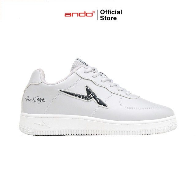 Ando Official Sepatu Sneakers Curtiz Duo Pria Dewasa - Fog Grey/Hitam