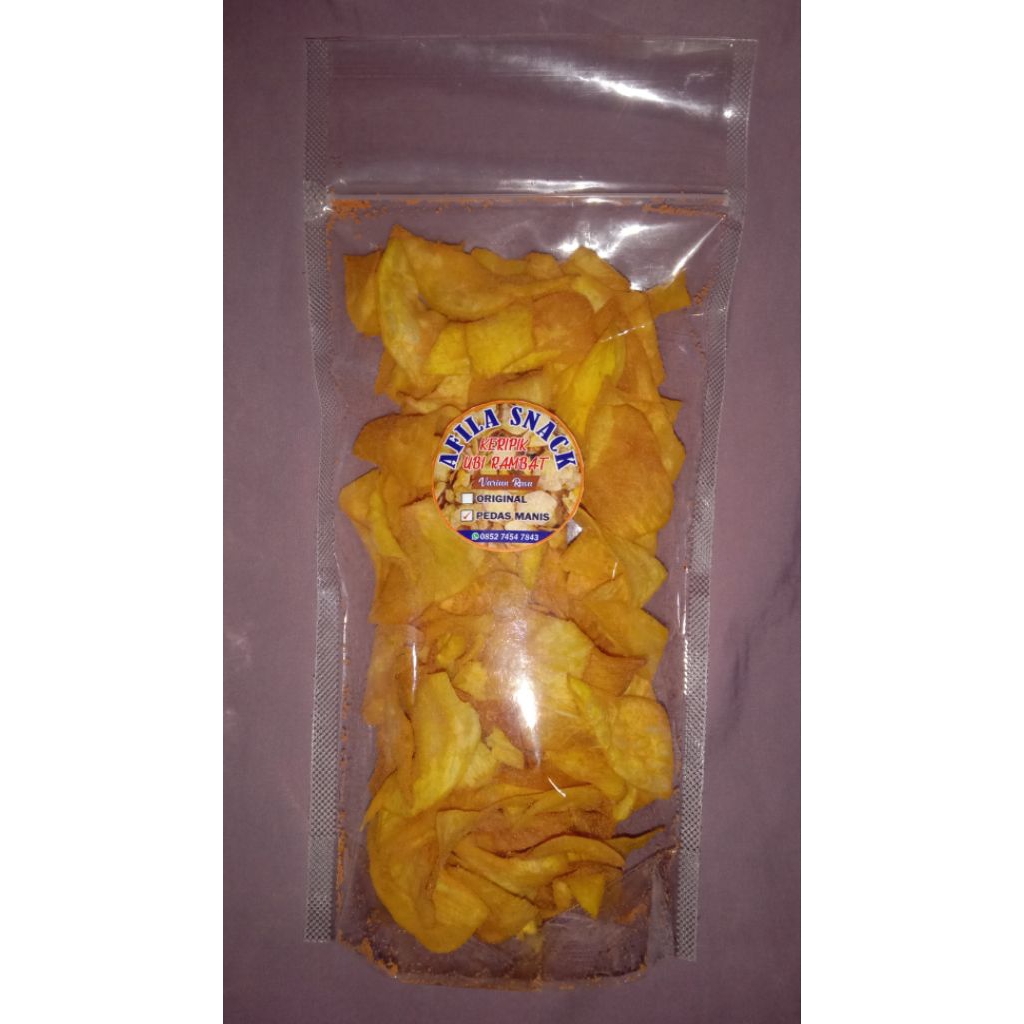 

Kripik Ubi Rambat Pedas Manis berat 100g harga 10.000