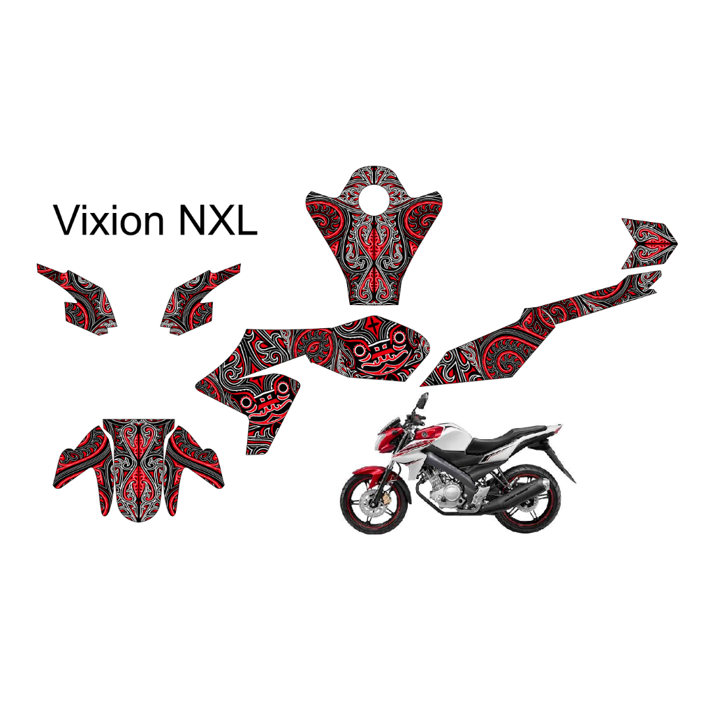 DECAL STICKER STIKER VIXION NVL FULL BODY  MOTIF GORGA BATAK -SC5G SETIKER YAMAHA VIXION NVL BATIK G