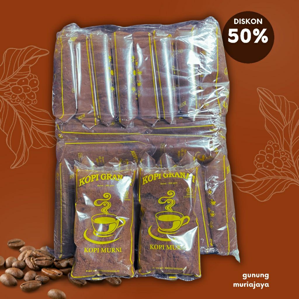

paket hemat 1 ball kopi granat isi 20 pcs grosir