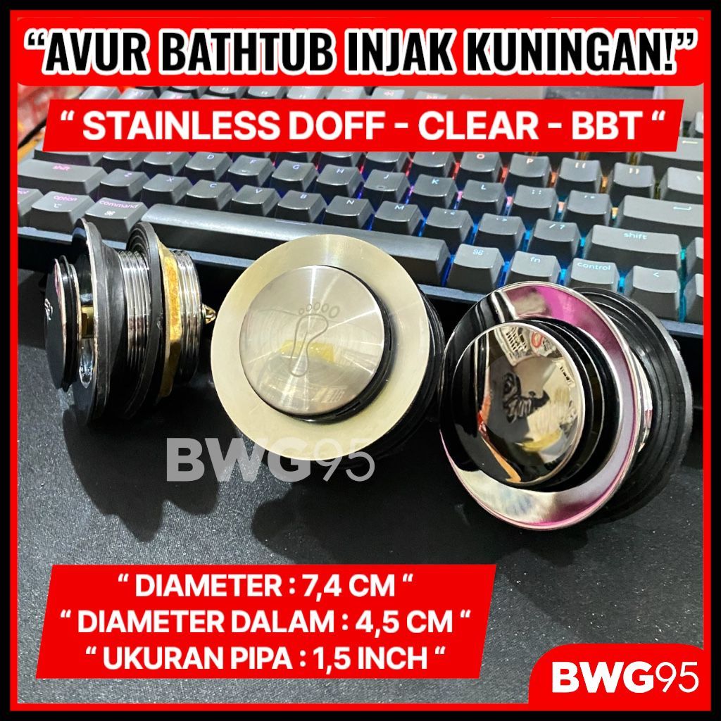 Avur Bathtub Injak Pembuangan Air / Avur Injak Bathtub