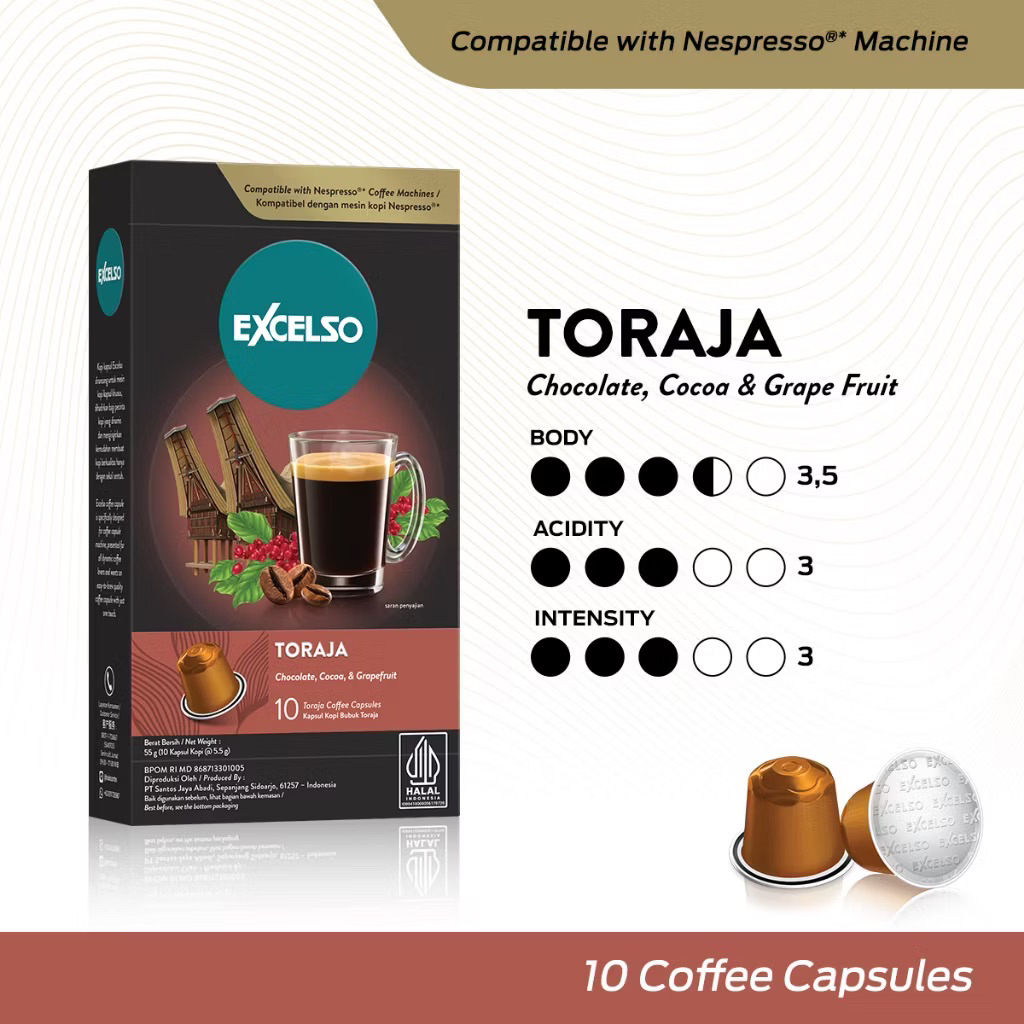 

kopi kapsul nespresso competible excelso toraja