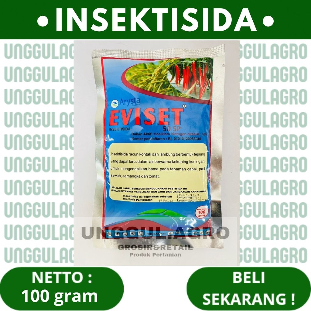Insektisida EVISET 50 SP 100gram pengendali hama tanaman cabai&tomat