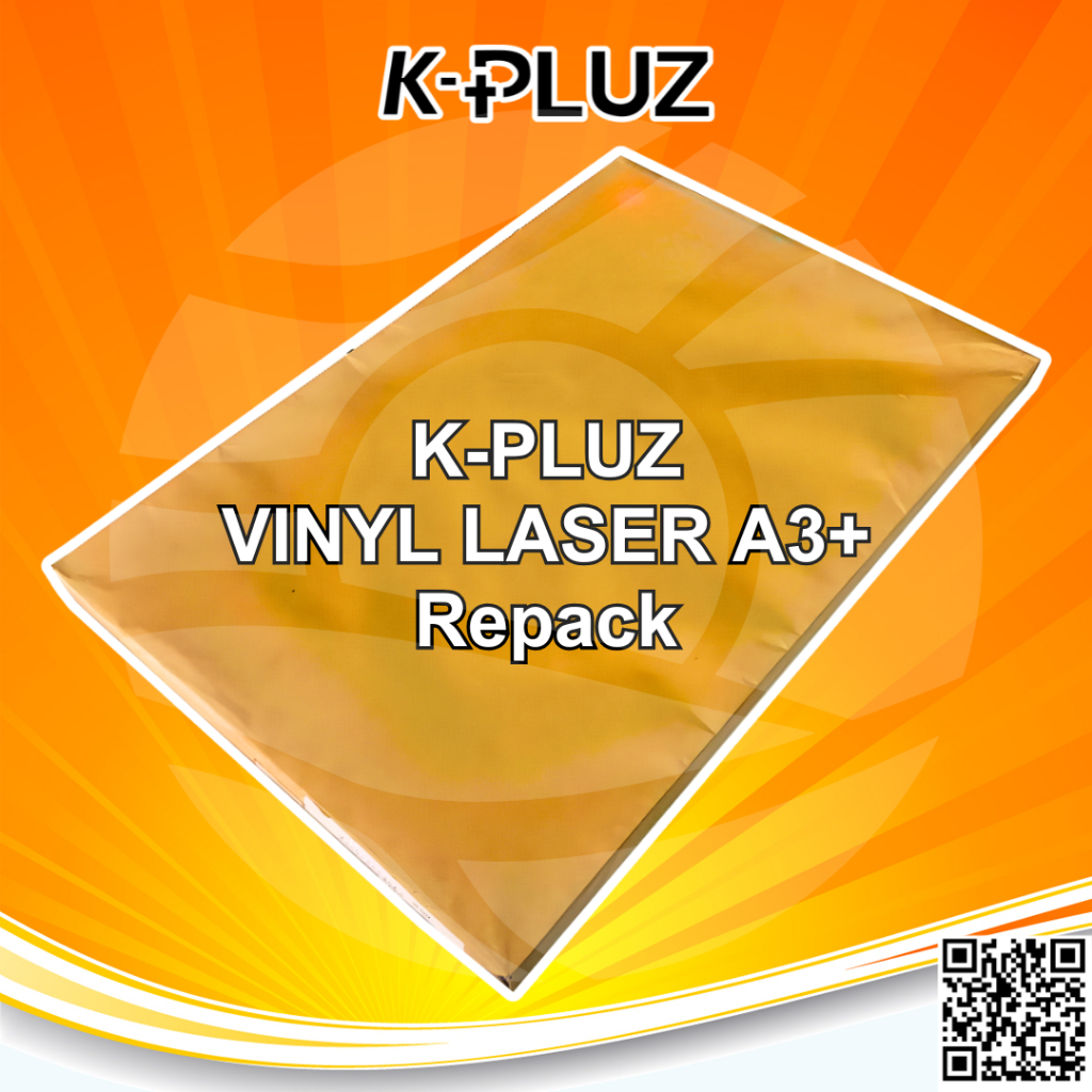 

K- PLUZ Sticker Vinyl PP Film Stiker Digital Print Laser Toner A3+ - Repack 25