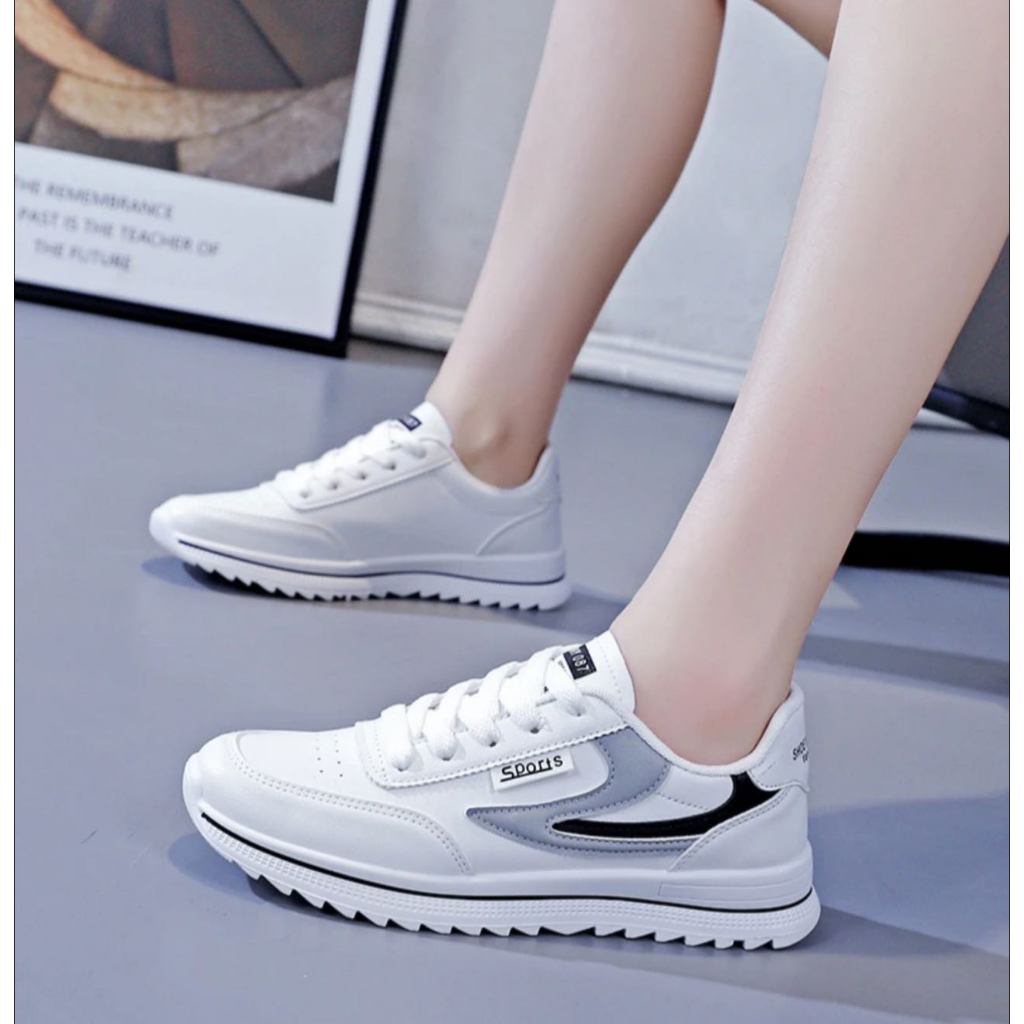 Sepatu Wanita Putih Terbaru Sneakers Wanita Korea Style Sneakers Wanita Putih