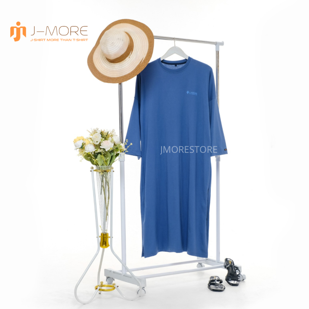 Long Tunik Kaos Wanita By JMORE Bahan Cotton Katun Combed 24s/30s Panjang Tunik Midi