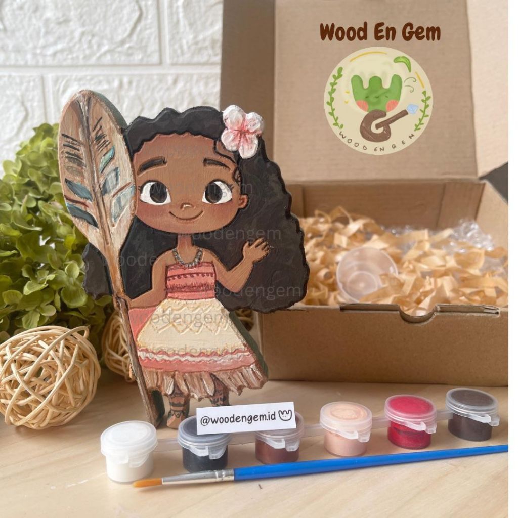 

DIY Wood Character Painting Kit - Mainan Mewarnai Melukis Kayu - Souvenir Hampers - Moana WOODENGEM