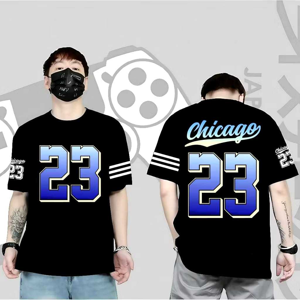 KAOS PRIA BASKET BAL CAMPION 23 KATUN SABLON PREMIUM UNISEX STRETWEAR COWOK KEREN MURAH TERBARU PRIA
