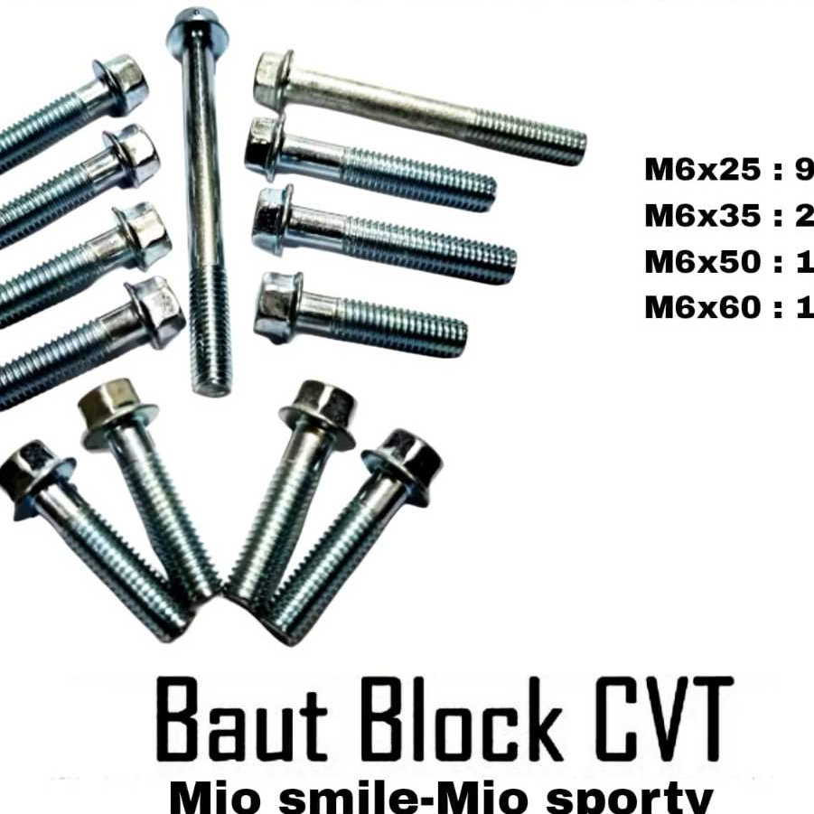 BAUT BLOCK CVT/BLOCK MESIN SET ( MIO SMILE,,MIO SPORTY )