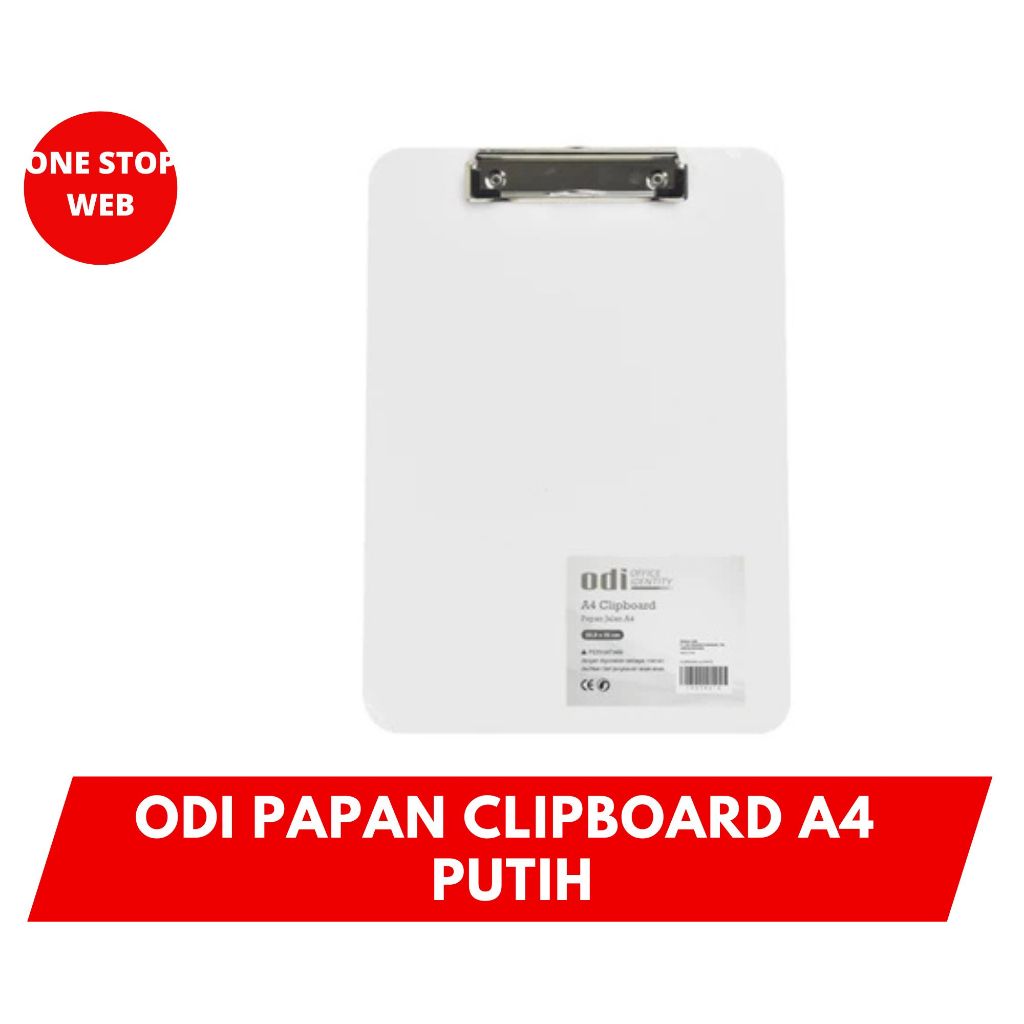

Odi Papan Clipboard A4 Putih Artboard Papan Alas Tatakan Menulis Menggambar