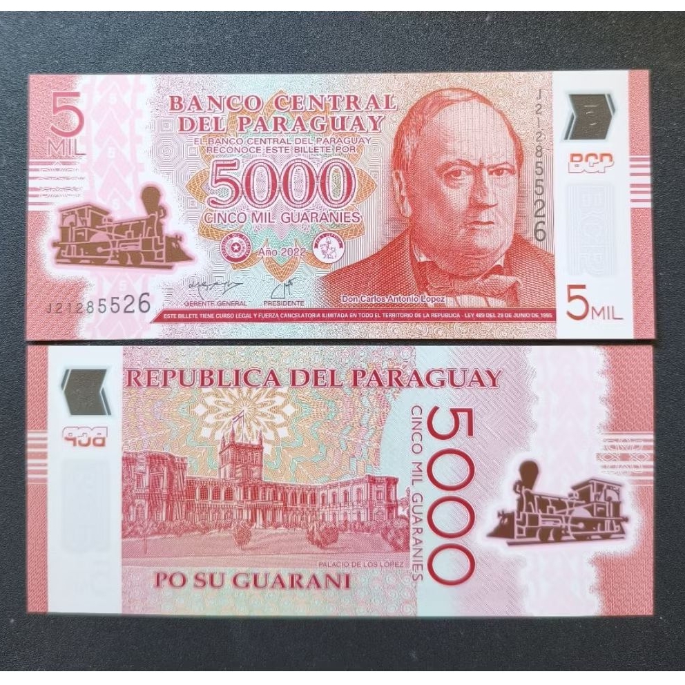 Koleksi Polymer Paraguay 5000 Guaranies