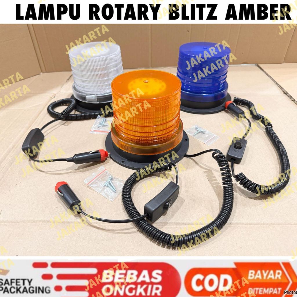 Lampu Rotari Rotary Flash 12 24 Volt Blitz Amber