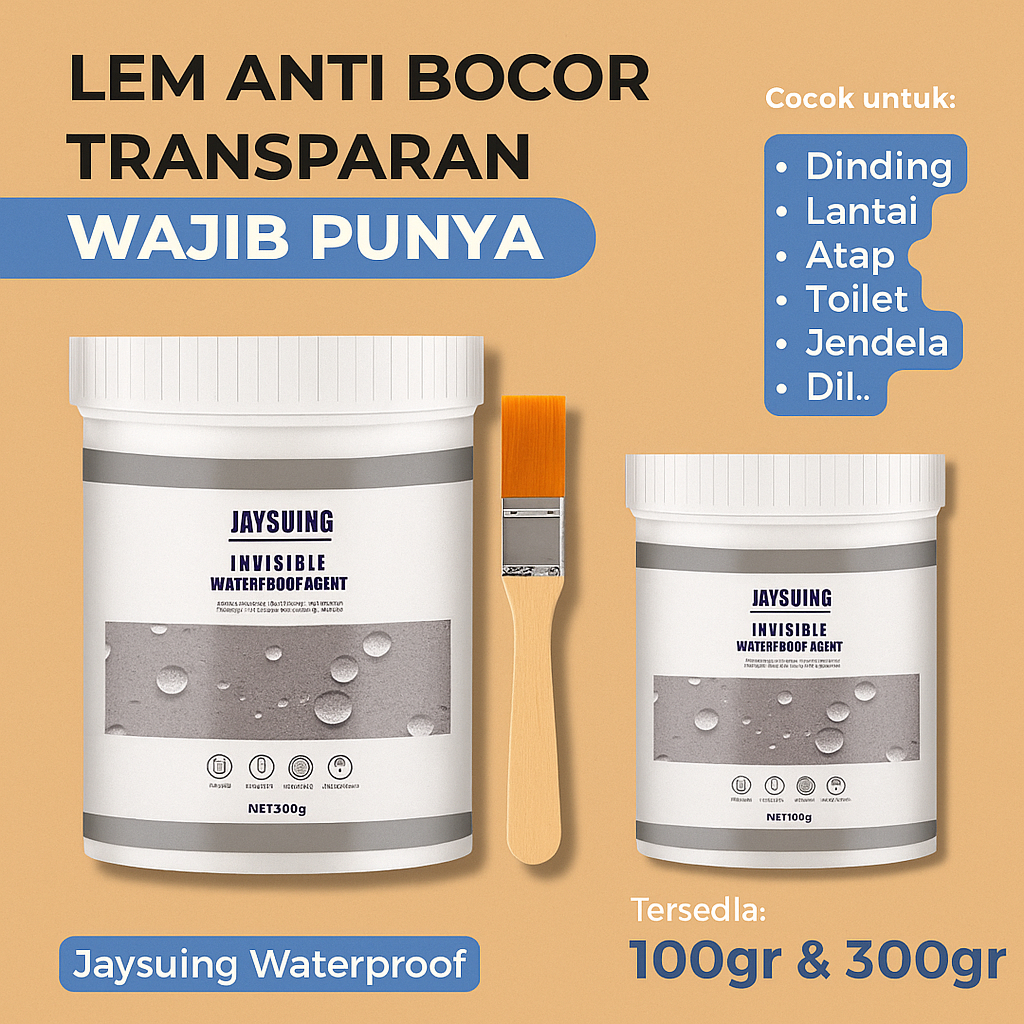 Jaysuing Lem Perekat Transparan Anti Bocor Jaysuing Invisible Waterproof DP Jaysuing Lem Transparan 