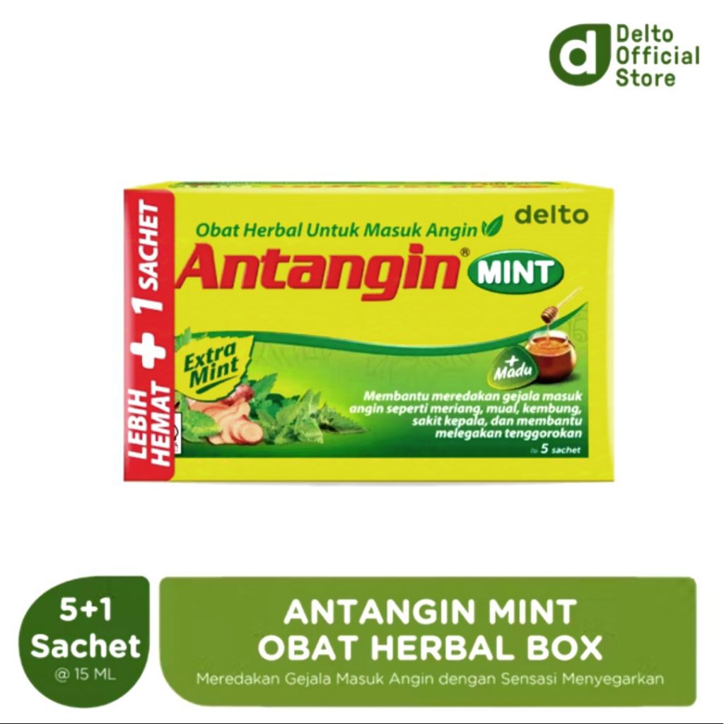 Antangin mint cair box @5 sachet/Antangin cair