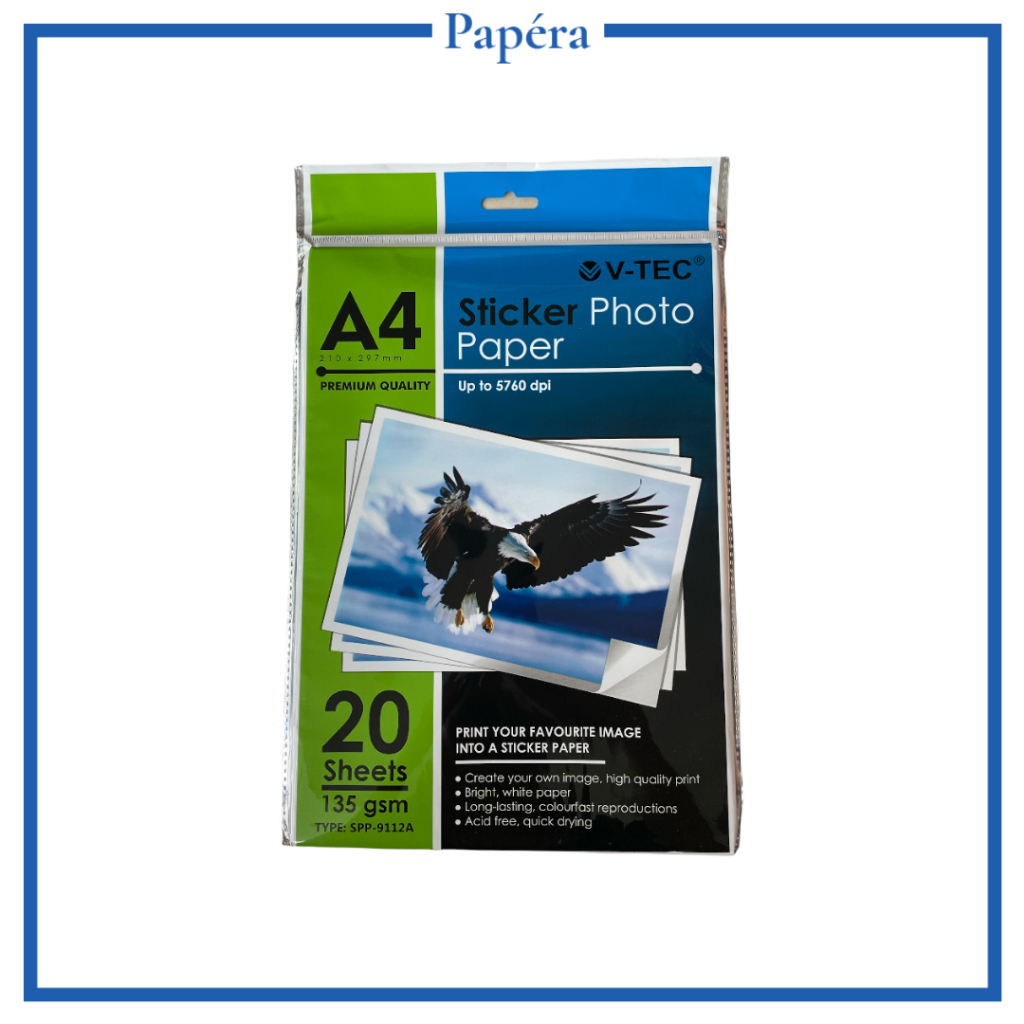

Vtec Photo Paper Kertas Foto Stiker 135 gram A4