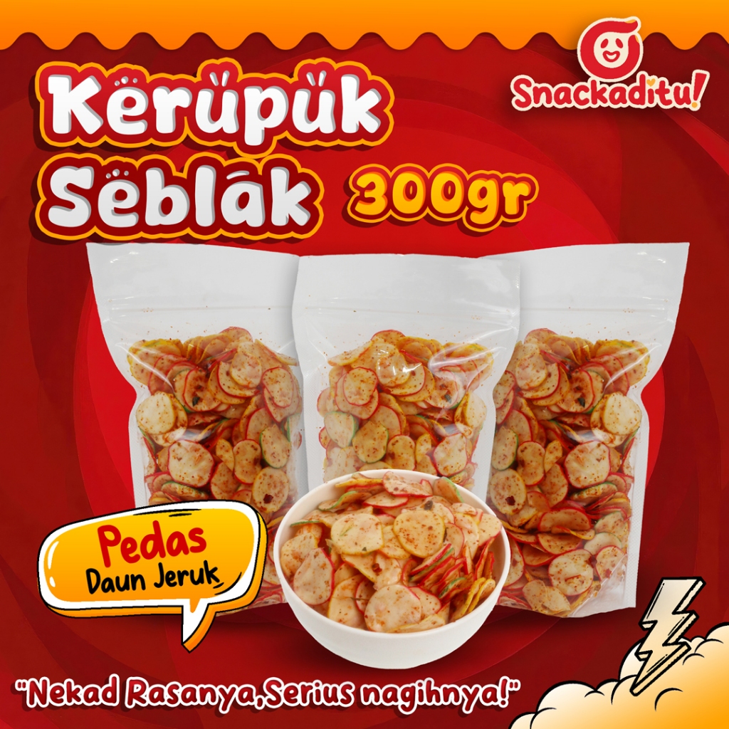 

Kerupuk Seblak Sebring 300 gram Pedas Daun Jeruk Snack Cemilan Renyah dan Gurih Snackaditu