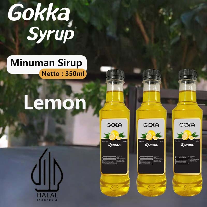 

GOKKA Lemon Sirup Koncentrat 350ml Halal Syrup Minuman Sirup / Sirup Lemon / 350ml Sirup Lemon