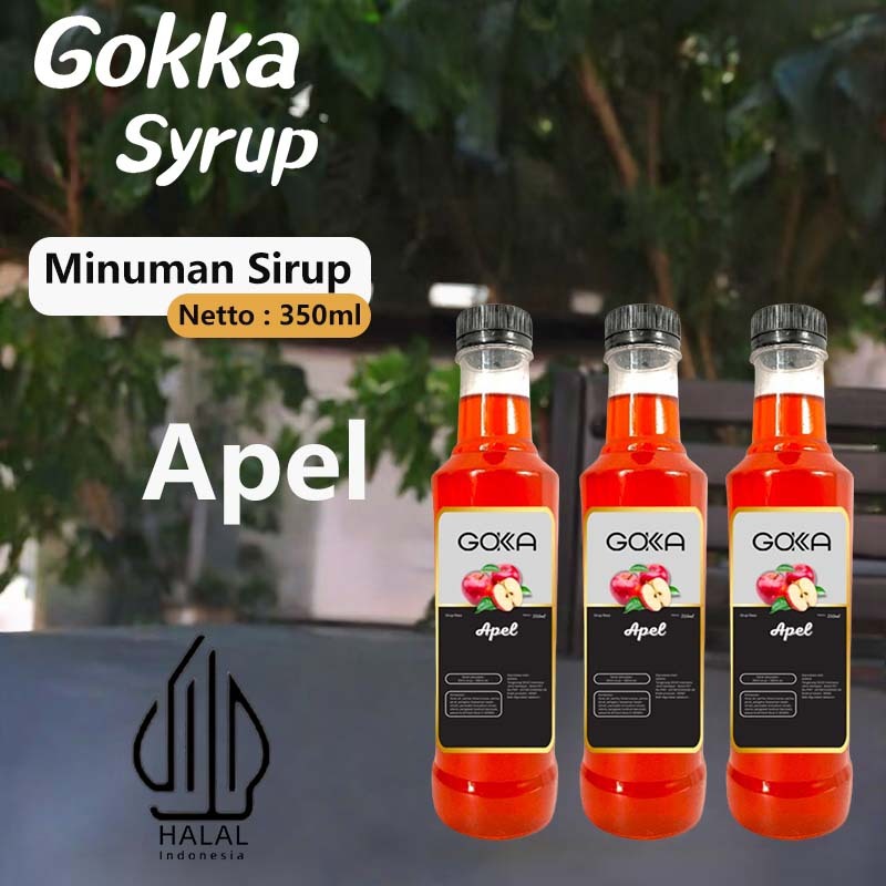 

GOKKA Syrup Minuman Sirup / Sirup Apel / 350ml Sirup Apel