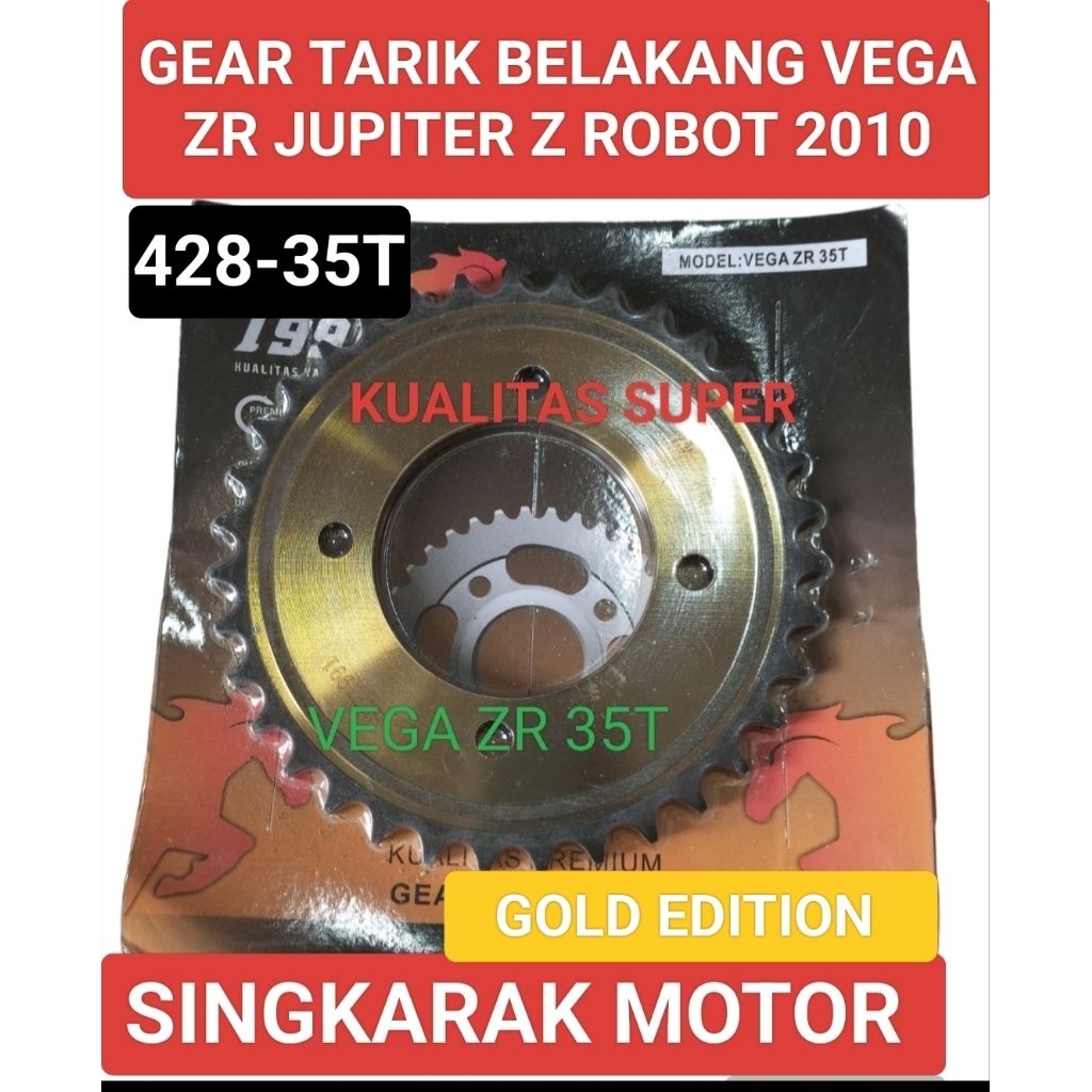GEAR GIR TARIK BELAKANG VEGA ZR JUPITER Z ROBOT 35T