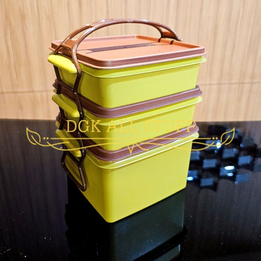 Rantang Segi Persegi Petak Tempat Kotak Makan Bekal Bontot Katering Prasmanan Hajatan Souvenir Plast