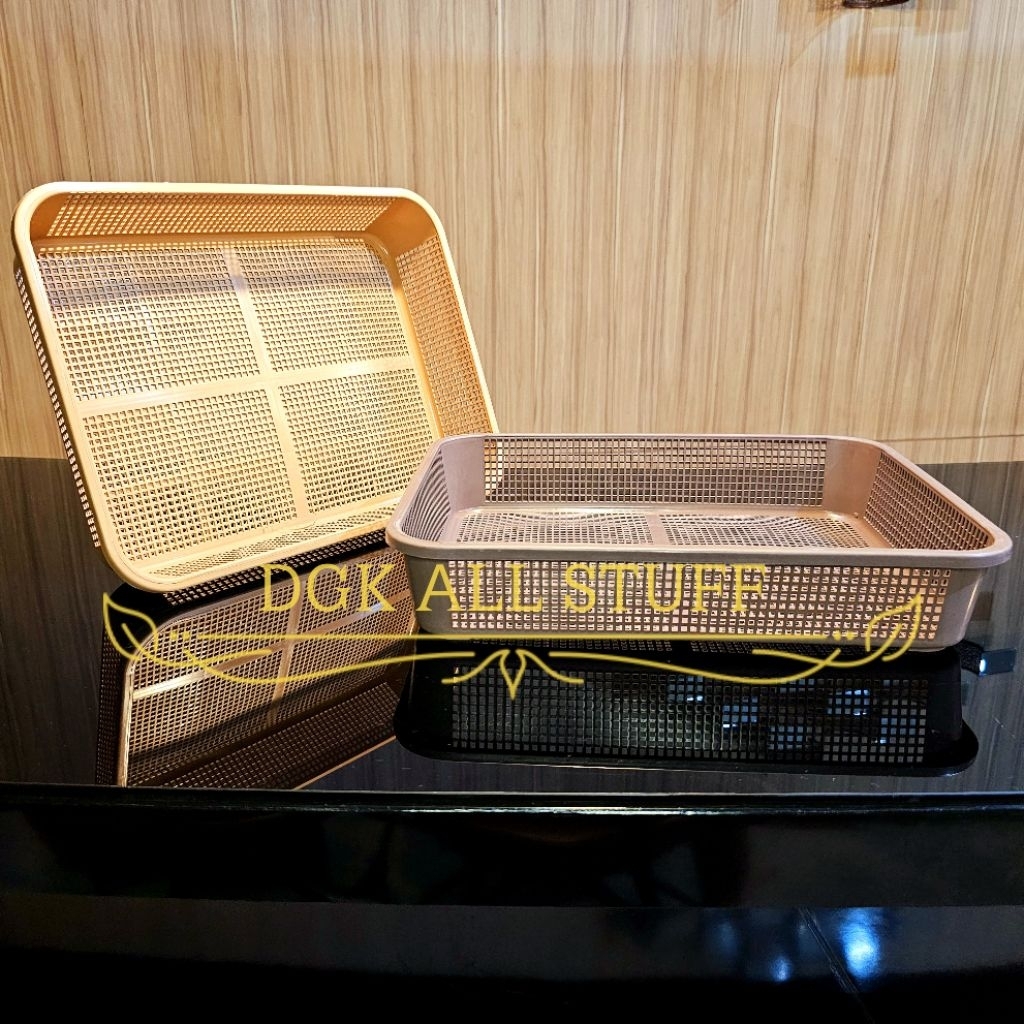 Keranjang Kalo Tempat Wadah Segi Surat Dokumen Buah Peralatan Alat Makan Kantor Tulis Skincare Skin 