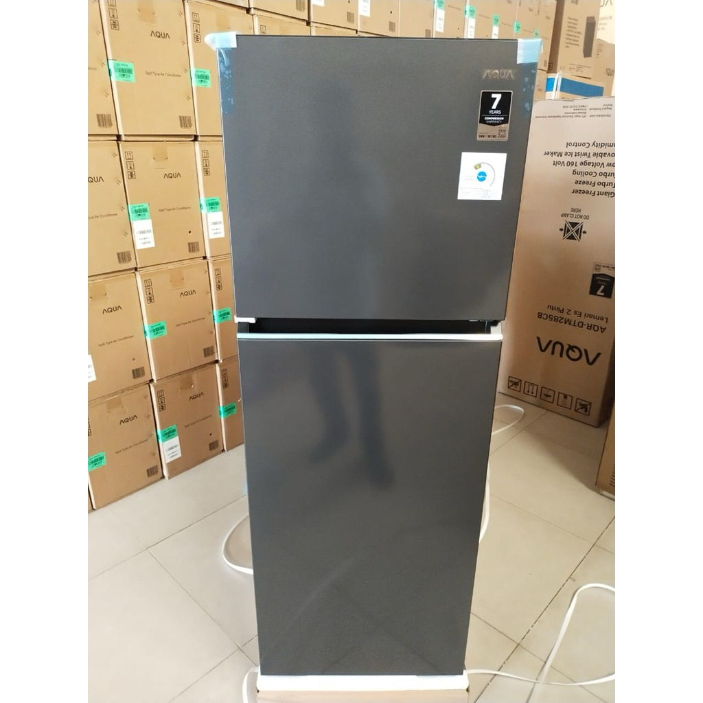 Kulkas 2 pintu low watt aqua dtm 285cbp ds. Kulkas aqua 2 pintu 285