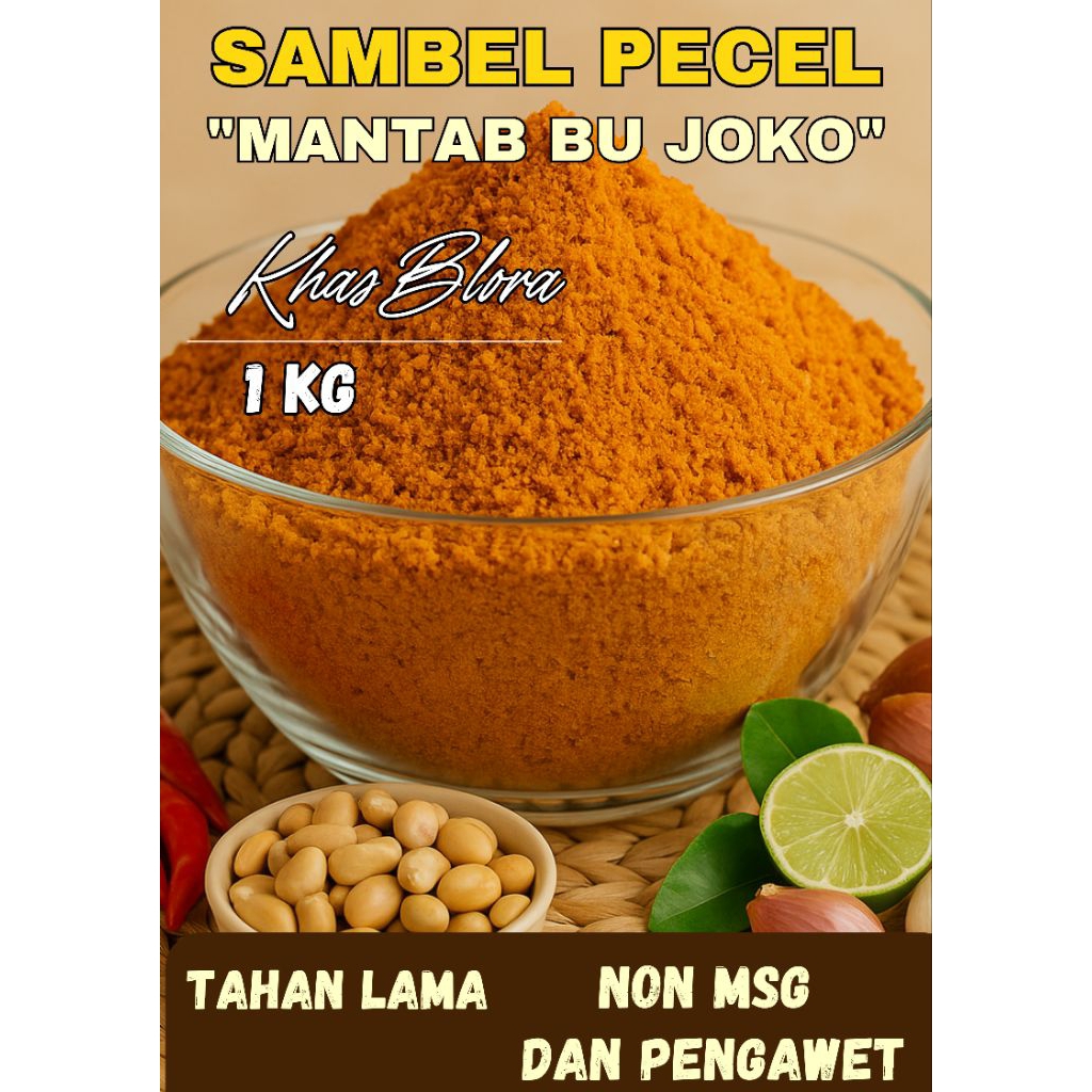 

Sambel pecel asli blora "Mantab Bu Joko" 1 kg grosir