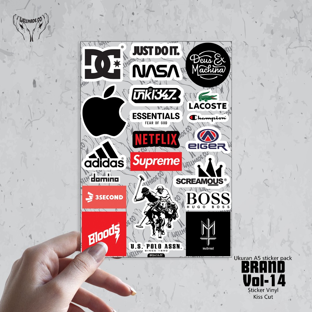 

Sticker Pack BRAND Tumblr Helm Laptop Lokal VOL14 FULL COLOUR