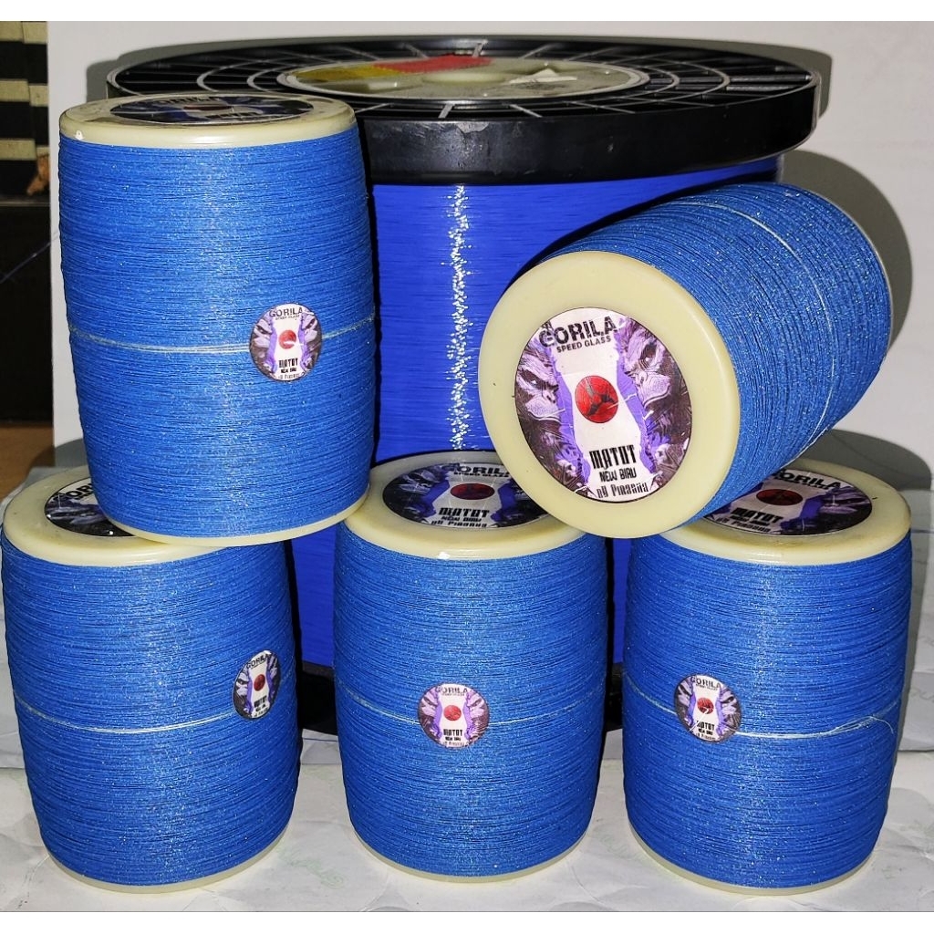 New Gelasan Matot Biru size 0.21/ 0.22 testur kasar gahar Merang panjang 6000 yard