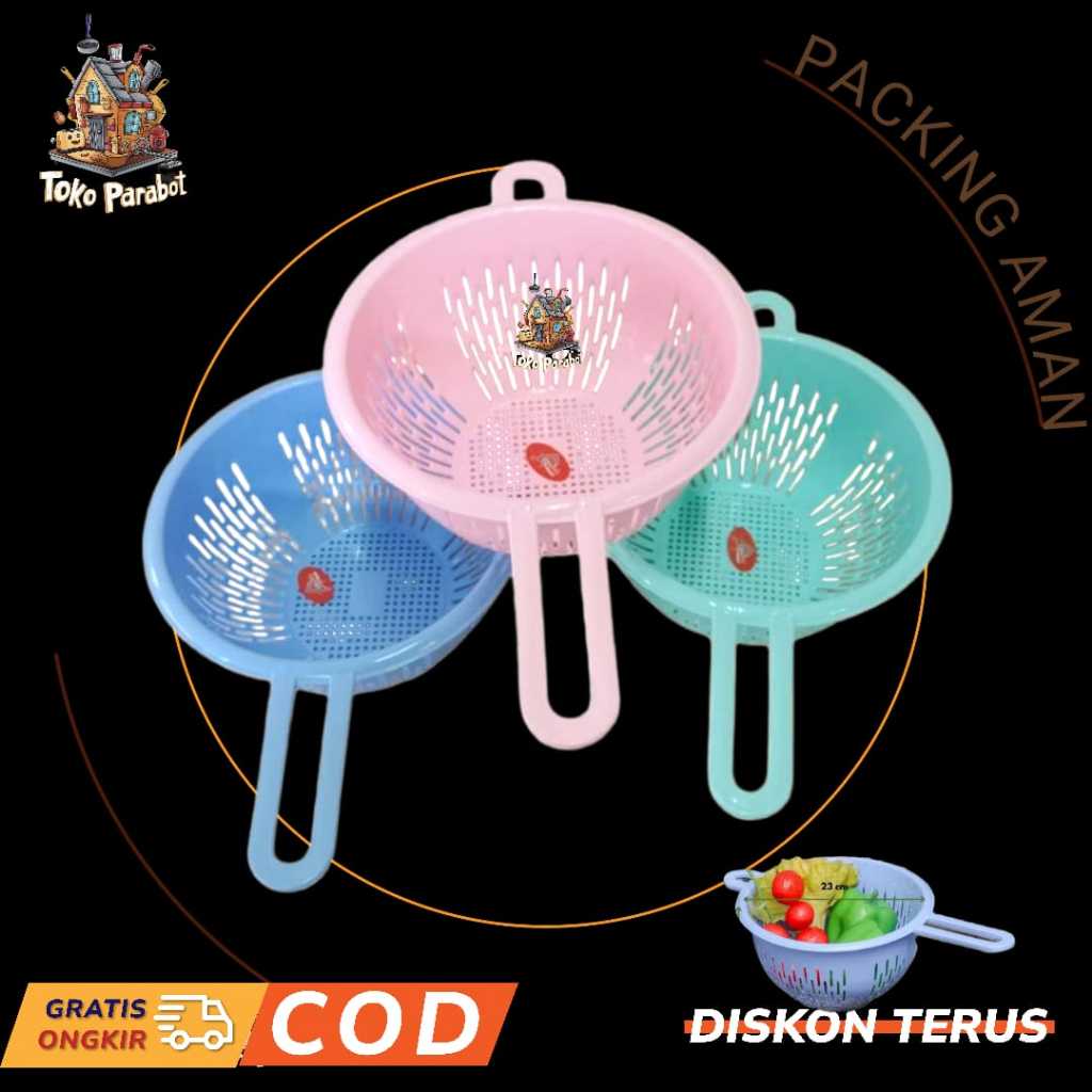 Baskom Cuci Sayur Baskom Lubang Peniris Tirisan Sayur Buah Serbaguna Plastik ALEXISH