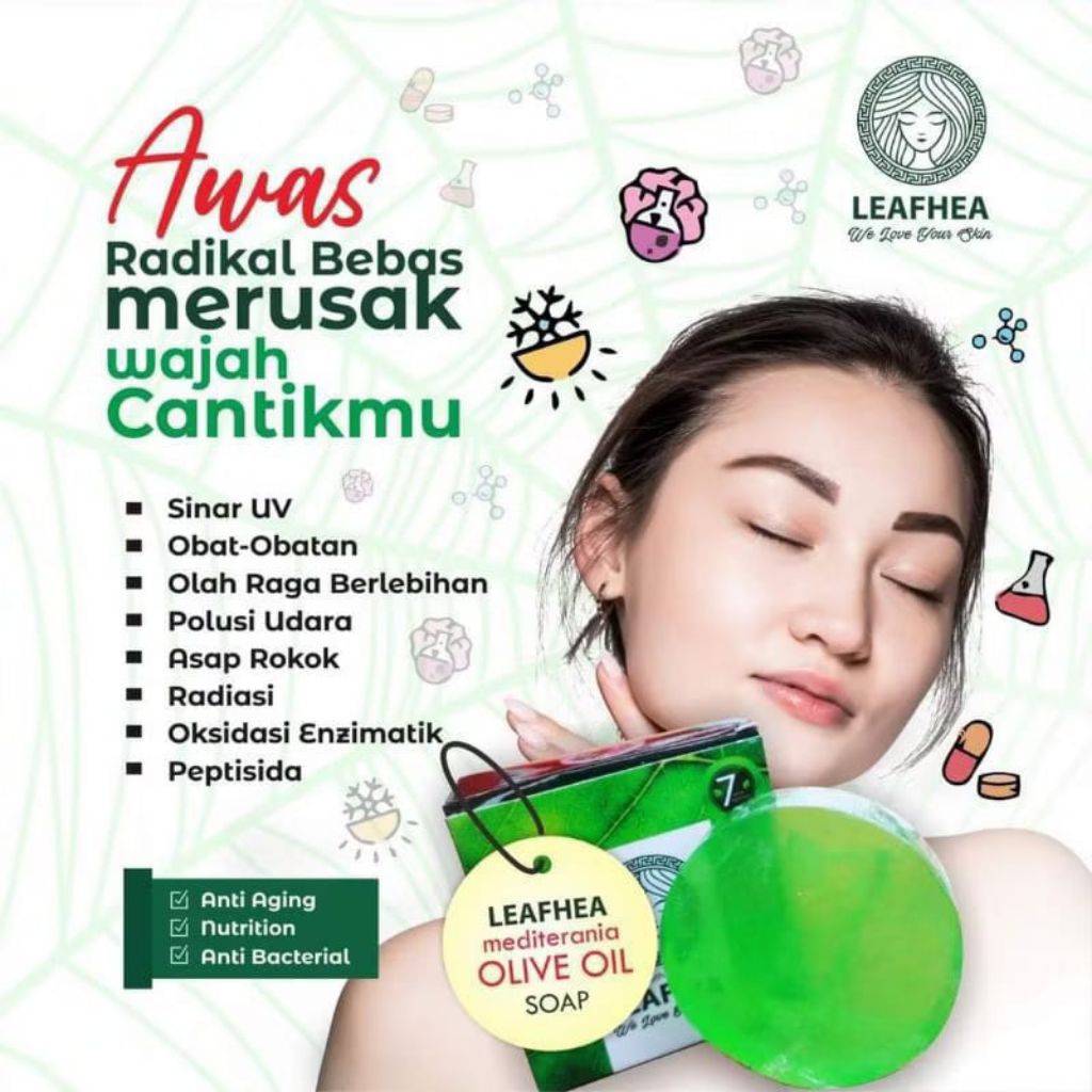 satu box 16pcs sabun leafea sabun pembersih muka original