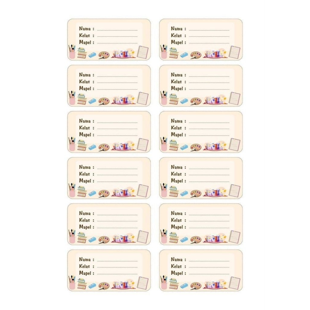 

stiker mata pelajaran