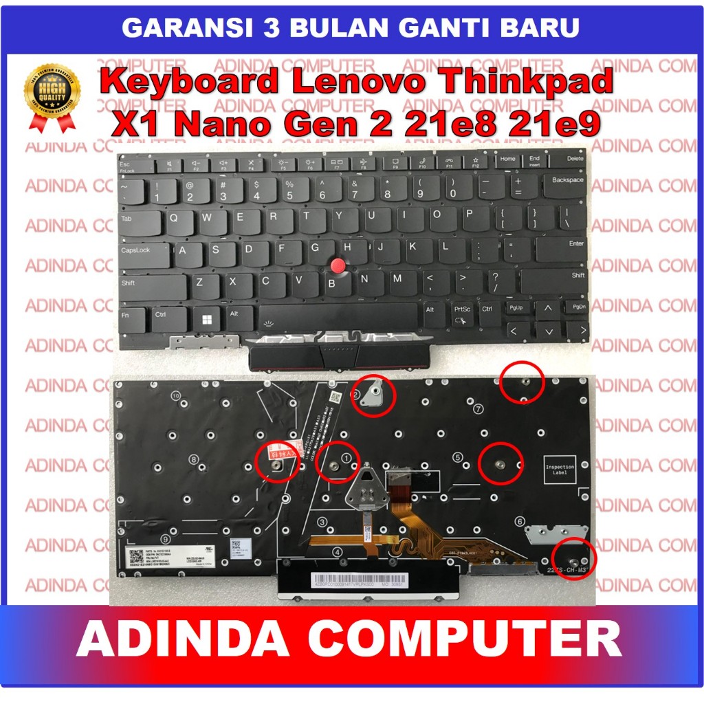 Keyboard Lenovo Thinkpad X1 Nano gen 2 21e8 21e9