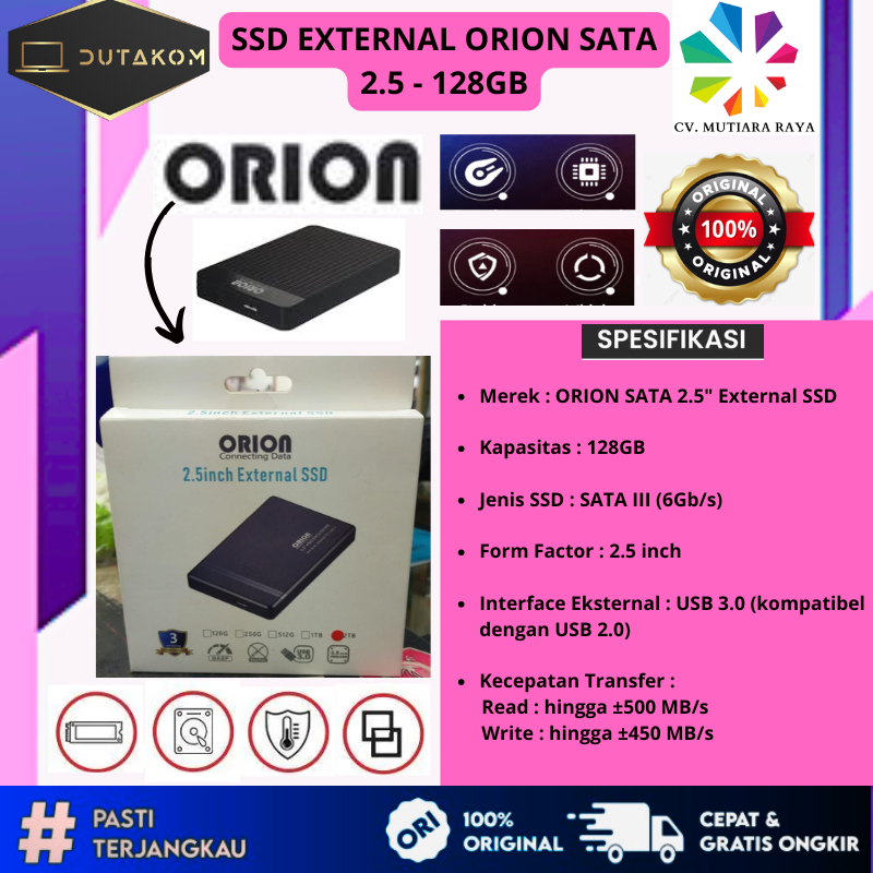 SSD EXTERNAL SATA 2.5 ORION 128GB
