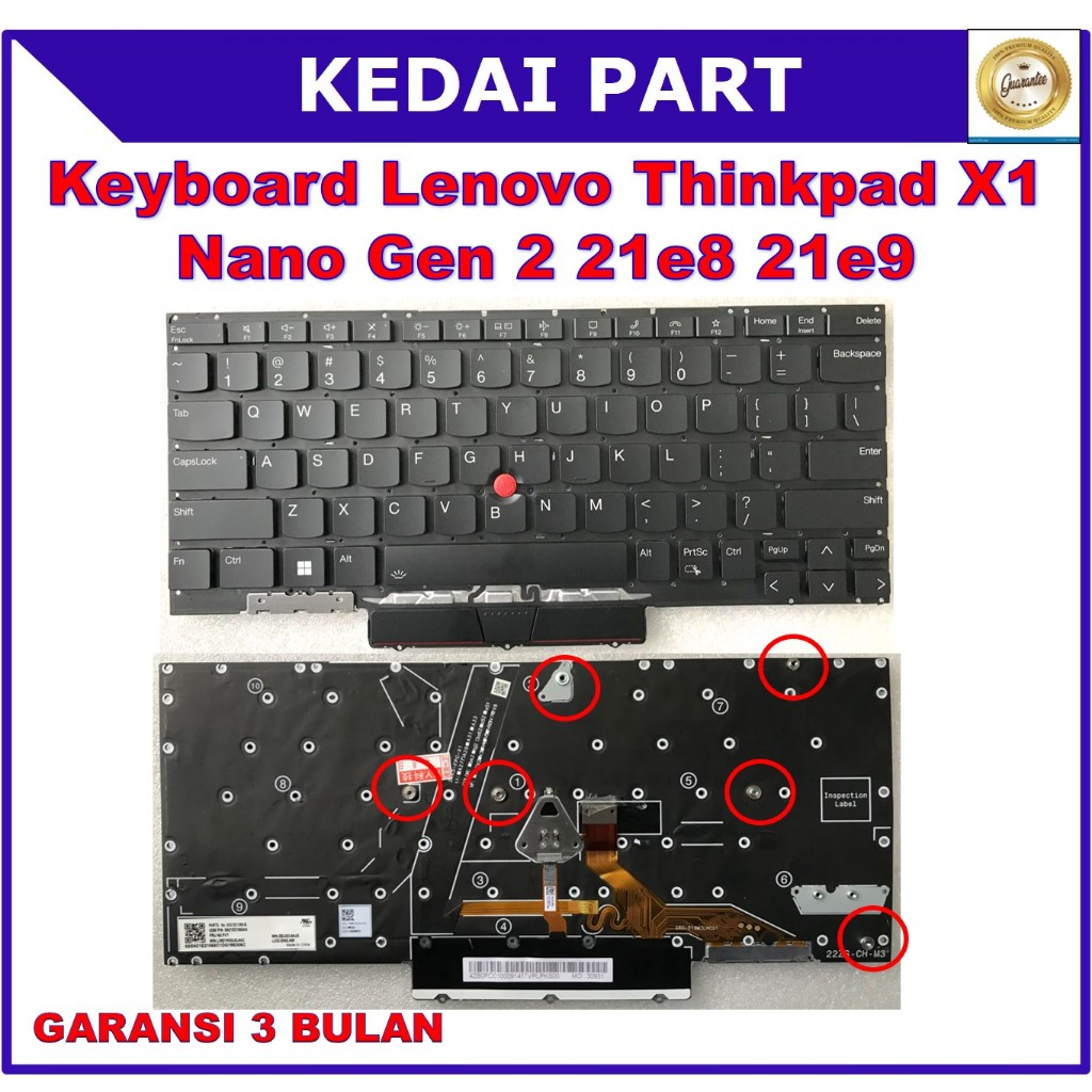 Keyboard Lenovo Thinkpad X1 Nano gen 2 21e8 21e9