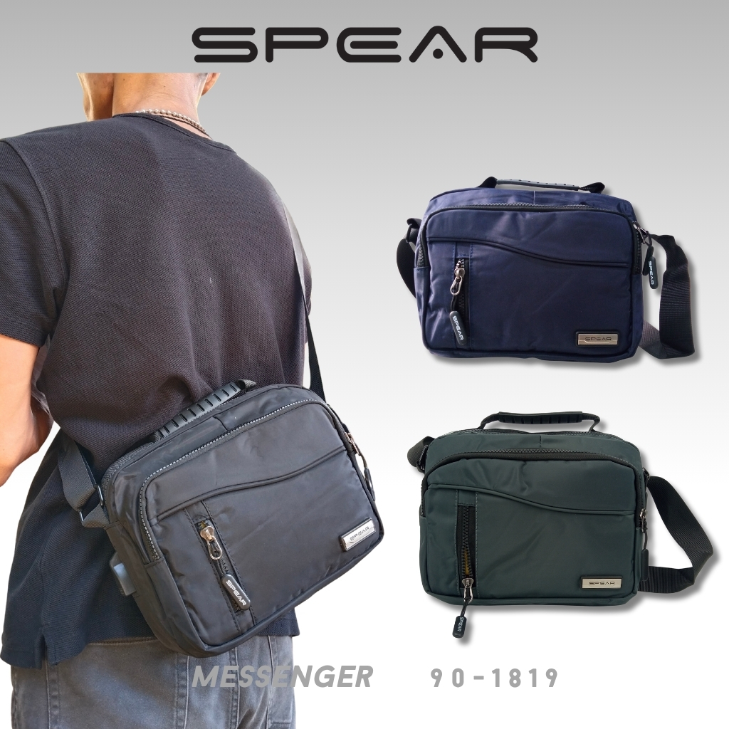 SPEAR Tas Messenger Selempang Pria Sling Bag Cowok Waist Bag Tas Kuliah Tas Kerja Laki Laki MB-90-18