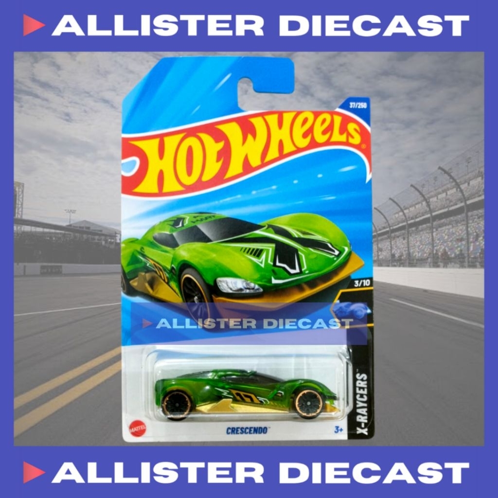 Hot Wheels Crescendo Hijau Hotwheels Crescendo Green HW Xraycers