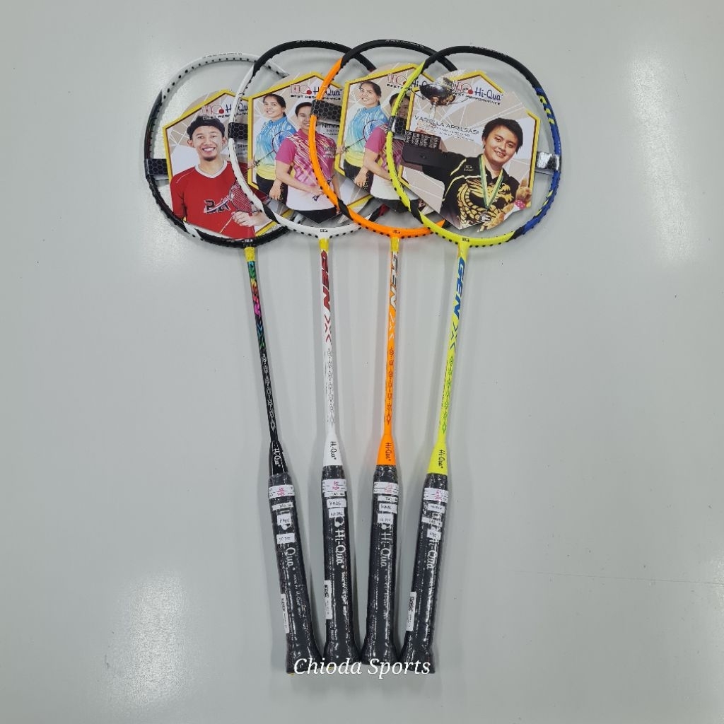 Raket Badminton Bulutangkis Hiqua Gen X6 X7 X8 X9 Original Racket Reket Hi Qua Hi-Qua X 6 7 8 9 Free