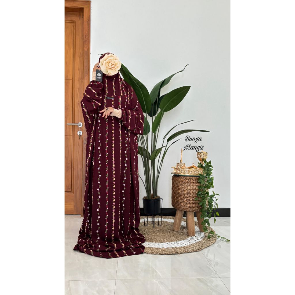 NEW MOTIF YABASMAH COLLECTION - Motif Bunga | Mukena Terusan | Mukena Rayon | Mukena Haji/Umroh