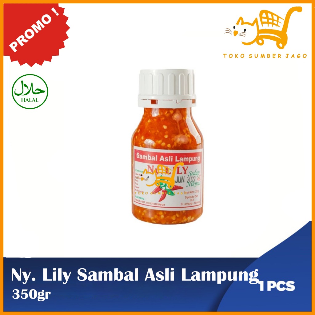 

Sambal Asli Lampung Ny. Lily'S Saus Pedas Instant 350gr 1Pcs
