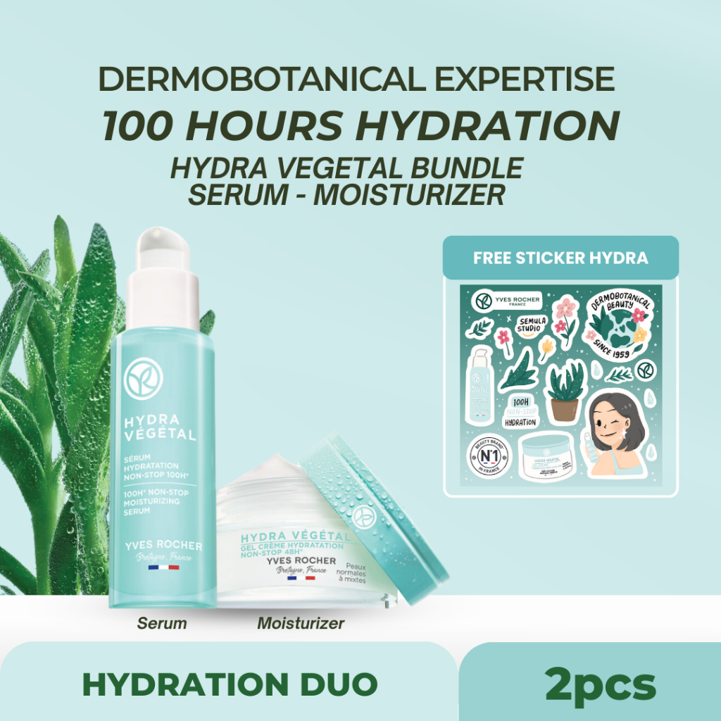 [BUNDLE] Yves Rocher - Hydration Duo (Serum Wajah dan Moisturizer) – Kulit Ternutrisi & Lembap Hingg