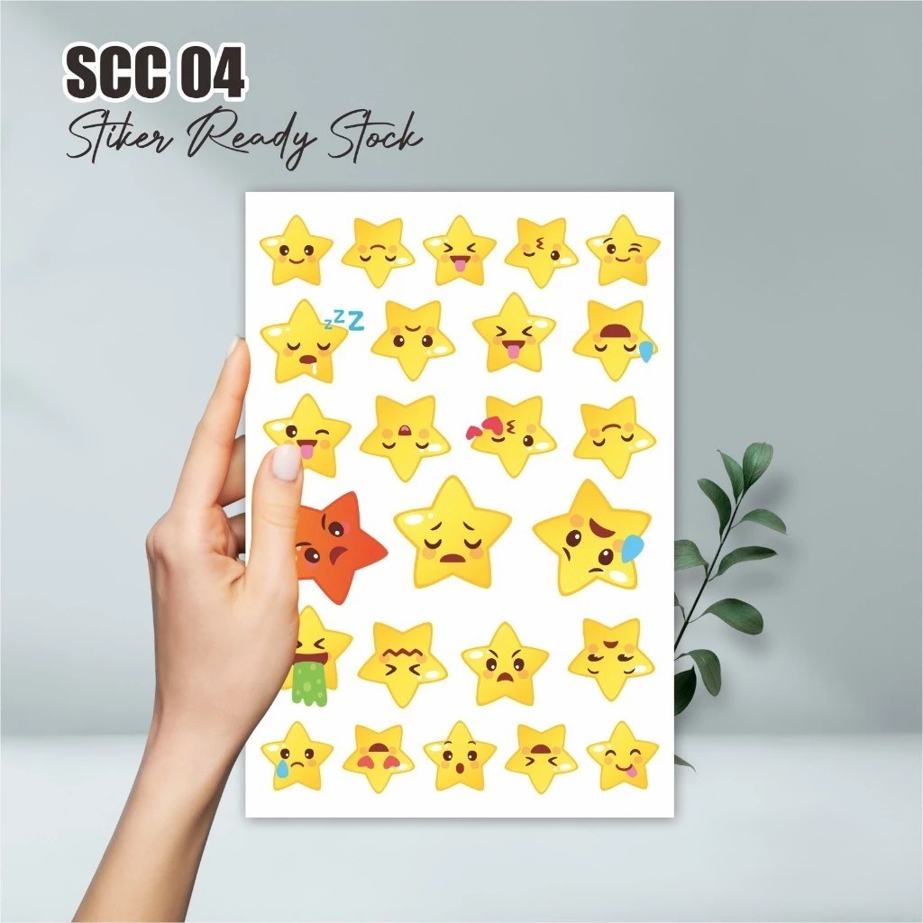 

STIKER BINTANG MEWAH LUCU - STIKER VINYL ANTI AIR READY STOCK - STIKER SCC 04