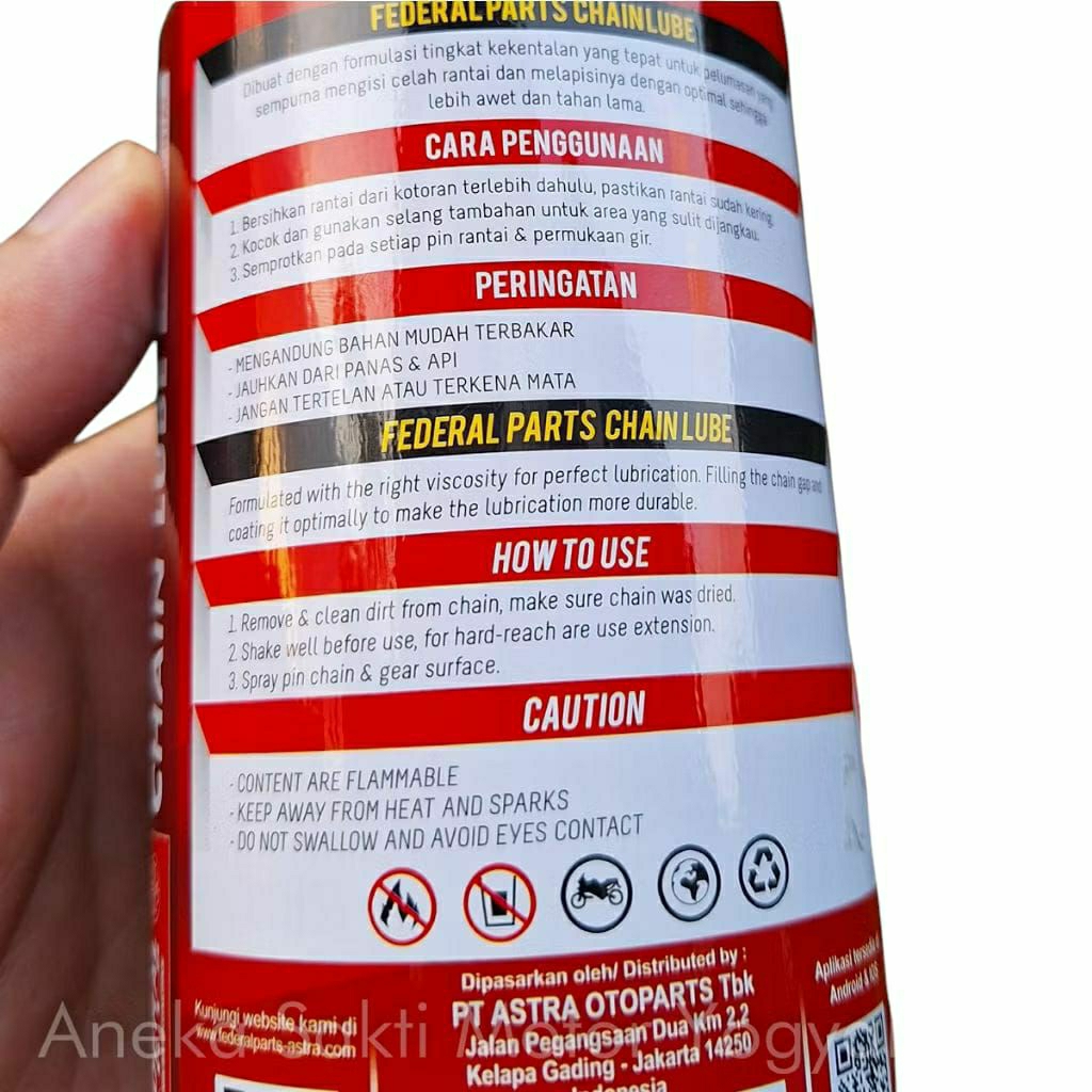 

Banikko76 Federal Parts Pelumas Rantai Chain Lube 300Ml Original