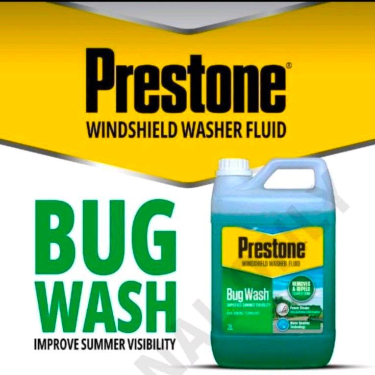 Prestone Windshield Washer Fluid Bug Wash - Air Wiper Pembersih Kuat Efek Daun Talas Kaca